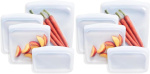 Stasher Silicone Reusable Storage Bags 8-Pack Clear