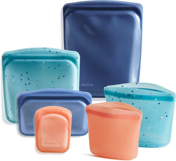 Stasher Silicone 6-Pack Starter Kit Sea Spray